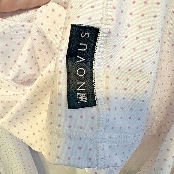 Novus Shirt Mens XL NWT White long sleeve Polo shirt with Real Men Wear Pink ACS - Picture 3 of 8